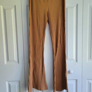 Forever21 Caramel ribbed flared pants